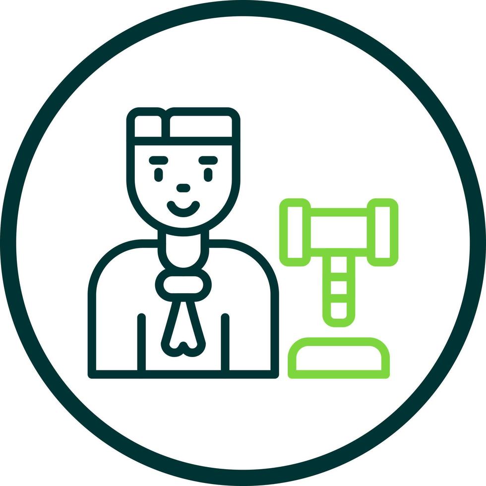 Judge Man Vector Icon Design
