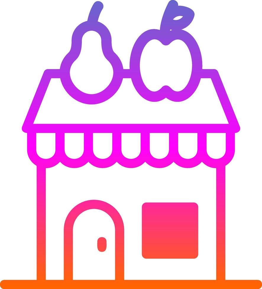 diseño de icono de vector de tienda de frutas