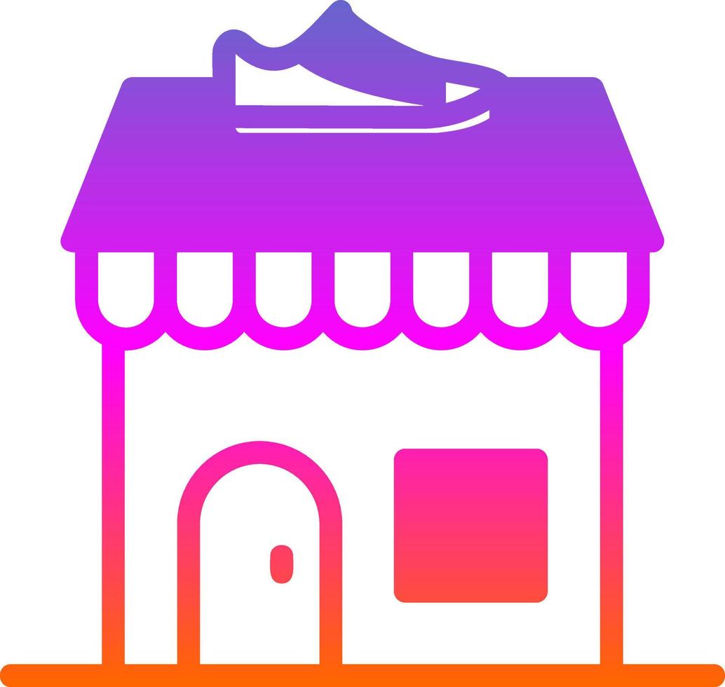 diseño de icono de vector de tienda de zapatos