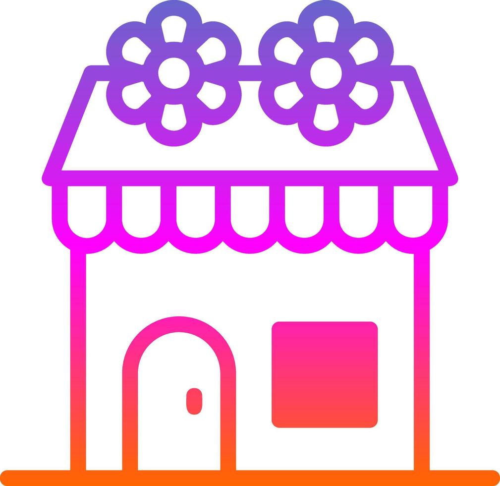 Flower Shop Vector Icon Design