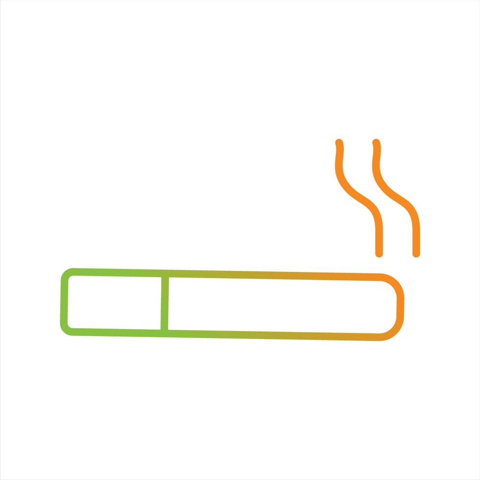 hermoso icono de vector de línea de cigarrillos