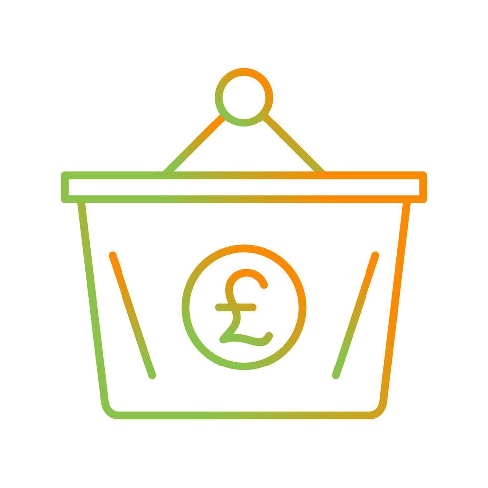 Pound Basket Vector Icon