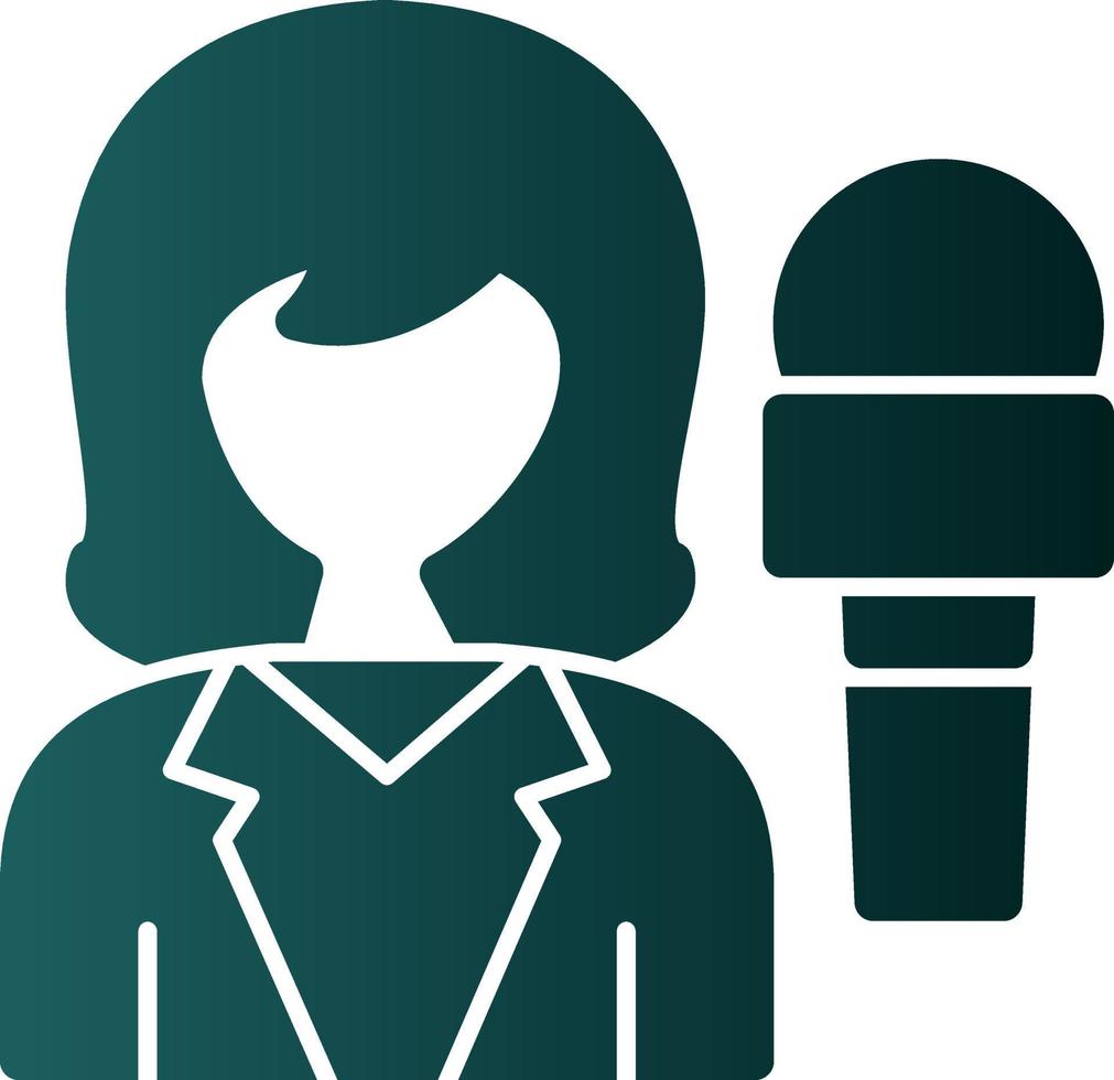 Reporter Vector Icon Design