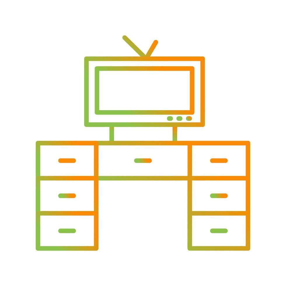 Television Set with Vector Icon