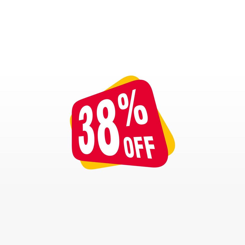 38 discount, Sales Vector badges for Labels, , Stickers, Banners, Tags, Web Stickers, New offer. Discount origami sign banner.