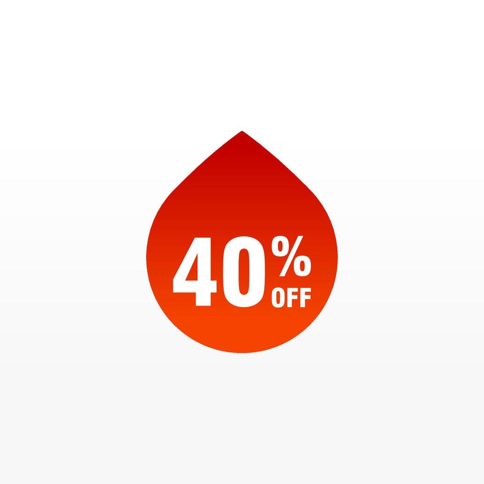 40 discount, Sales Vector badges for Labels, , Stickers, Banners, Tags, Web Stickers, New offer. Discount origami sign banner.