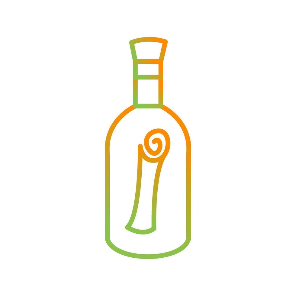 Scroll in Bottle Vector Icon