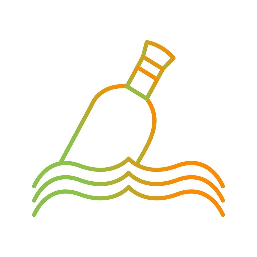 Bottle in Water Vector Icon