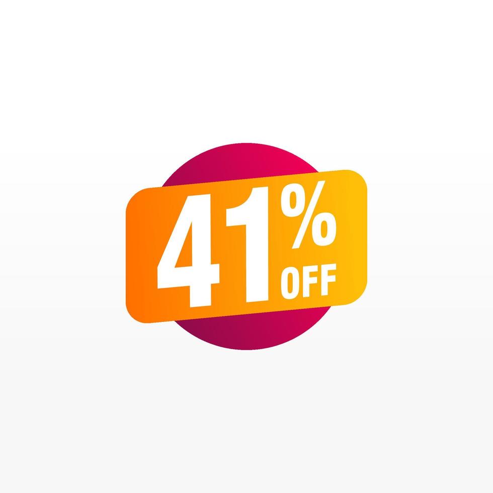 41 discount, Sales Vector badges for Labels, , Stickers, Banners, Tags, Web Stickers, New offer. Discount origami sign banner.