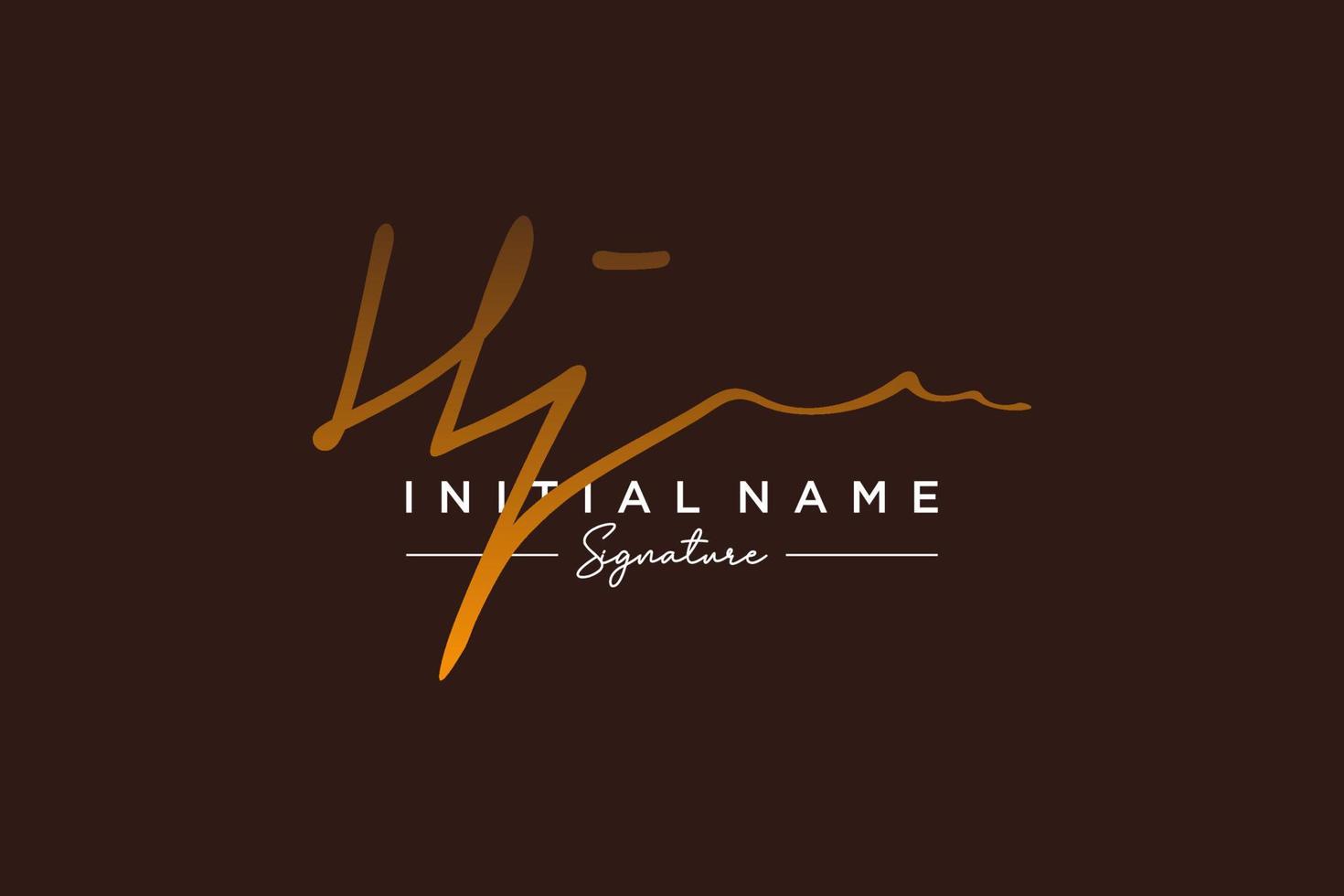 Initial HJ signature logo template vector. Hand drawn Calligraphy lettering Vector illustration.