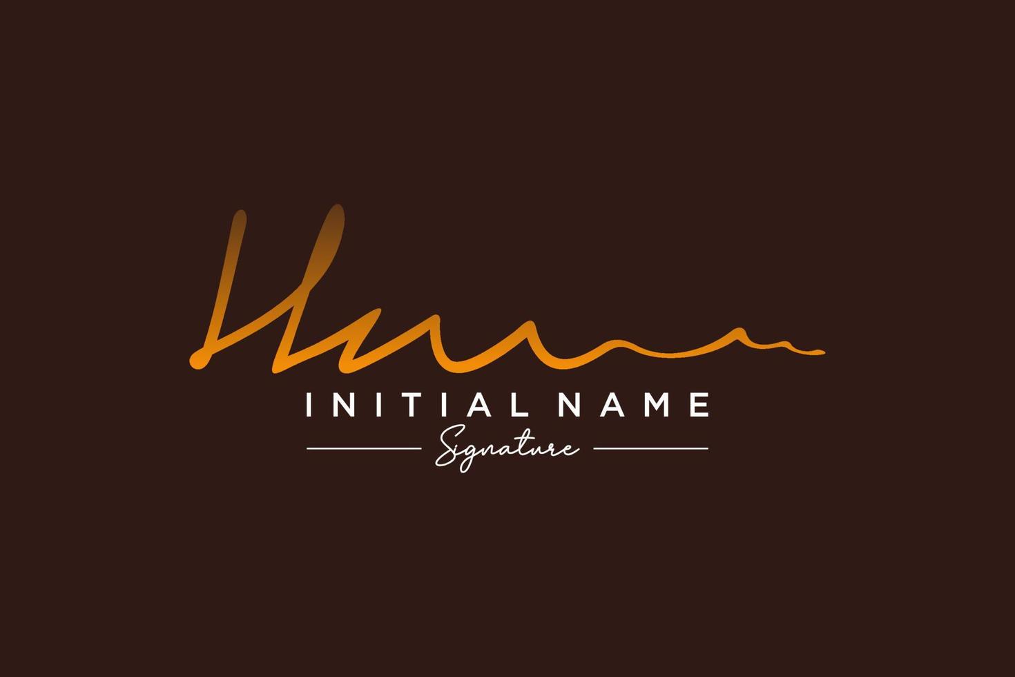 Initial HM signature logo template vector. Hand drawn Calligraphy lettering Vector illustration.