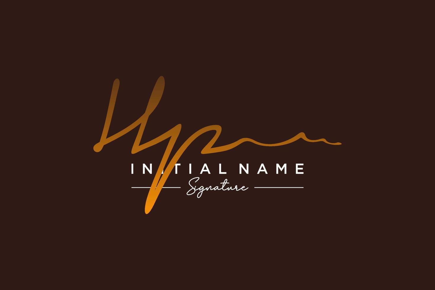 Initial HP signature logo template vector. Hand drawn Calligraphy lettering Vector illustration.