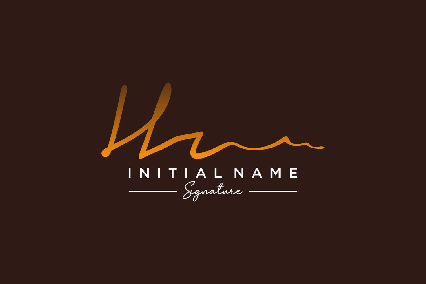 Initial HR signature logo template vector. Hand drawn Calligraphy lettering Vector illustration.
