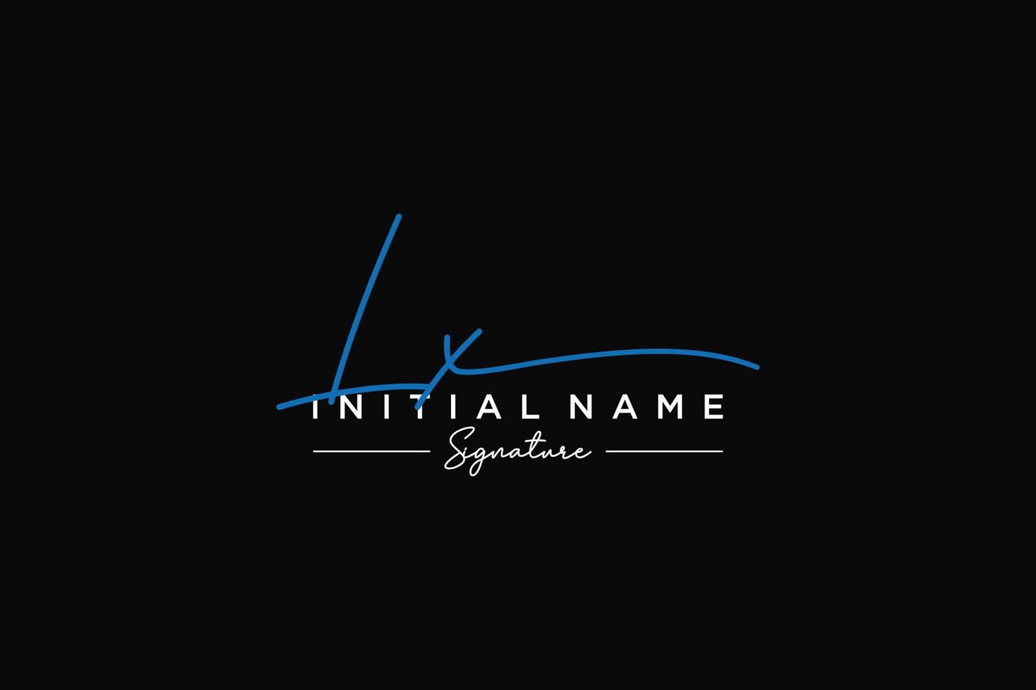 Initial LX signature logo template vector. Hand drawn Calligraphy lettering Vector illustration.