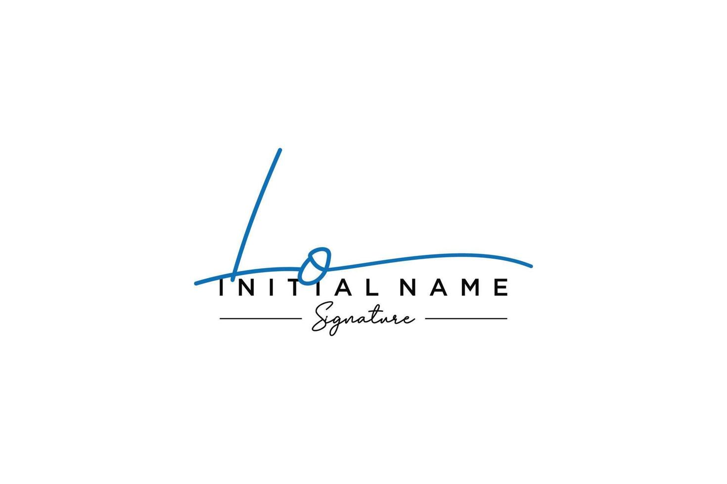 Initial LO signature logo template vector. Hand drawn Calligraphy lettering Vector illustration.