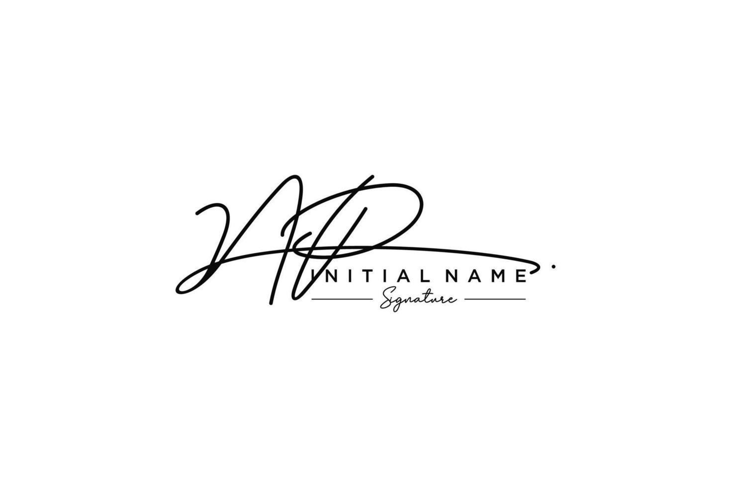 Initial NP signature logo template vector. Hand drawn Calligraphy lettering Vector illustration.