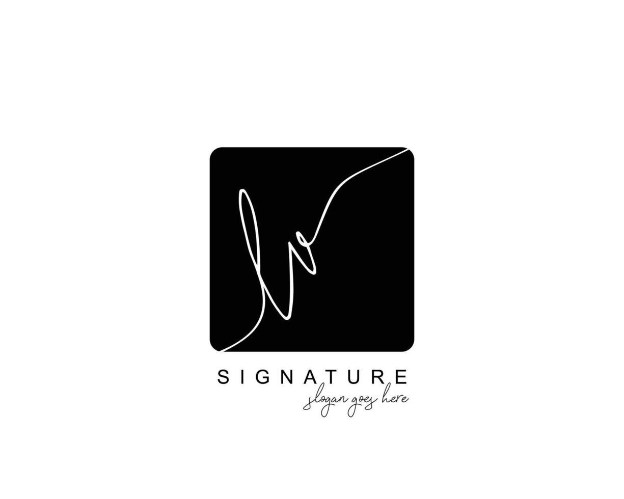 Initial LV beauty monogram and elegant logo design, handwriting logo of initial signature, wedding, fashion, floral and botanical with creative template. vector