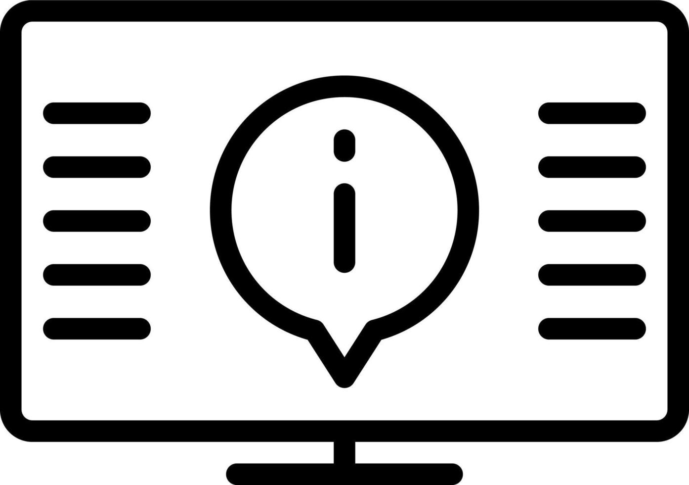 line icon for informative vector