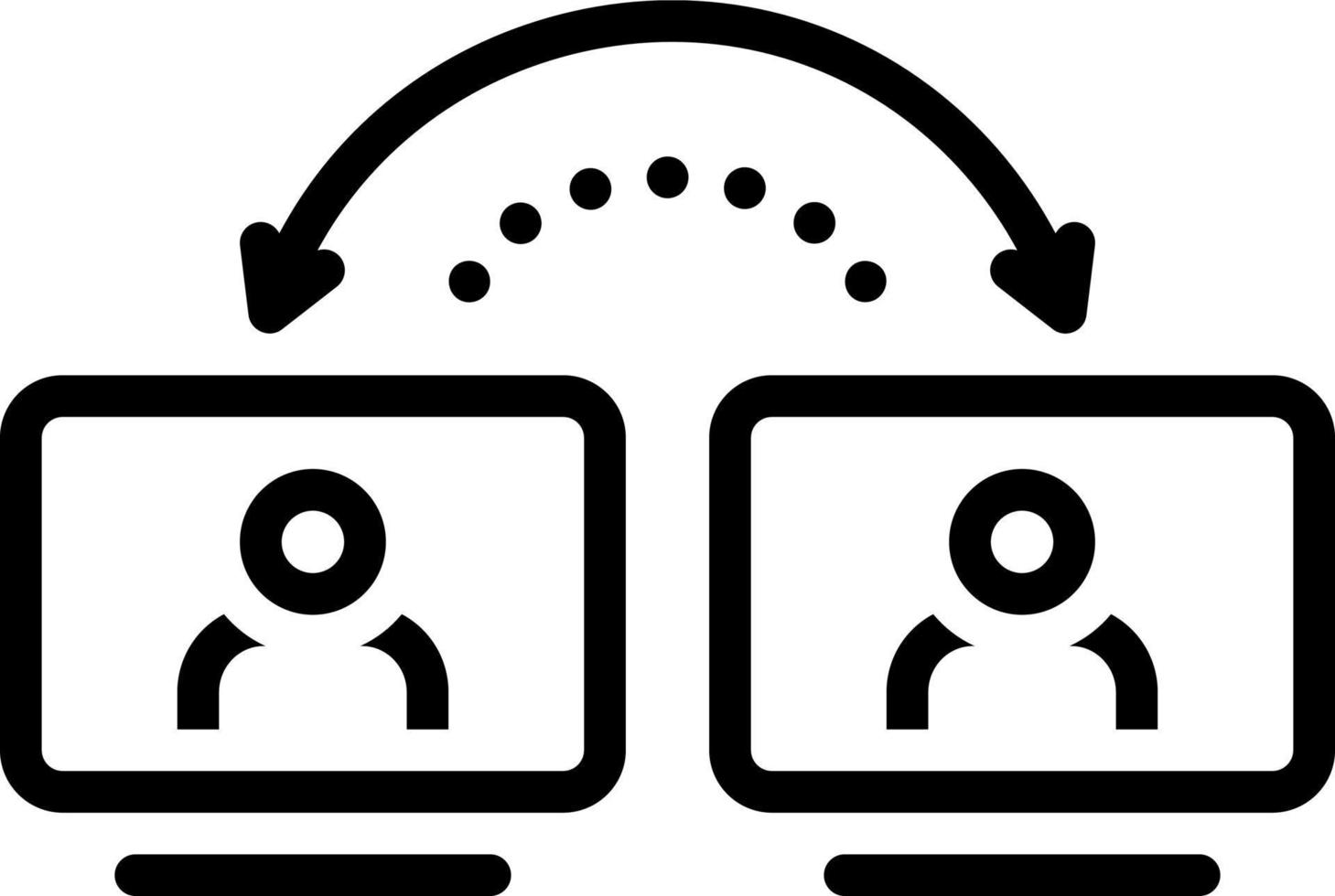 line icon for interaction vector
