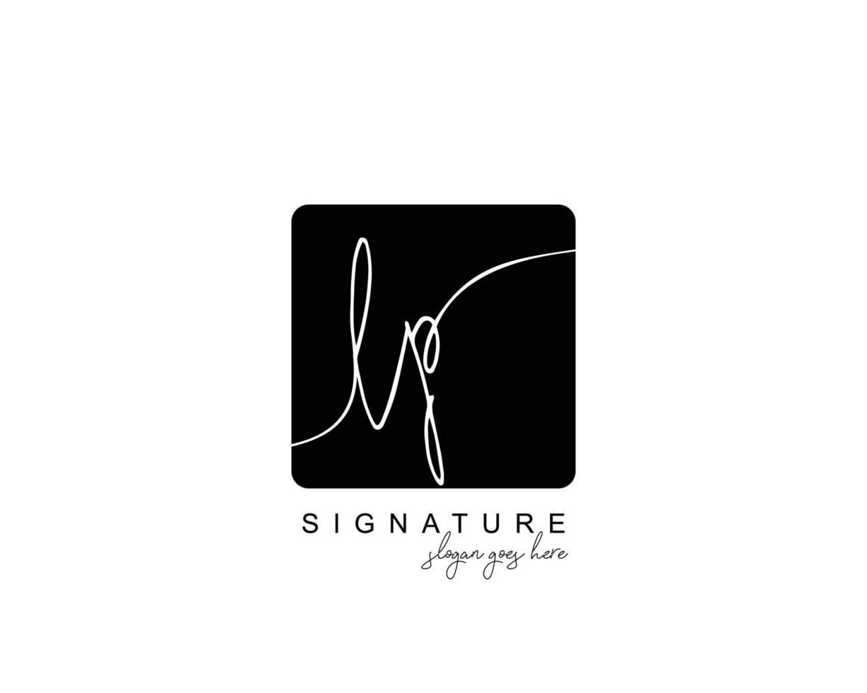 Initial LP beauty monogram and elegant logo design, handwriting logo of initial signature, wedding, fashion, floral and botanical with creative template. vector