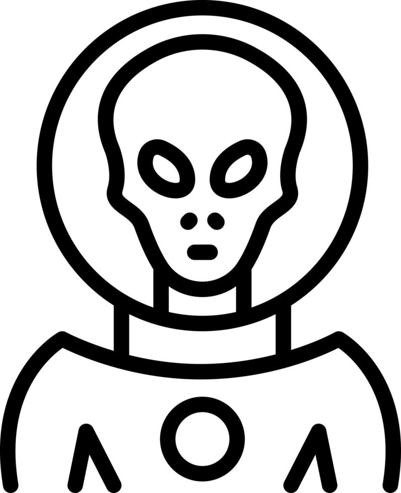 line icon for alien vector