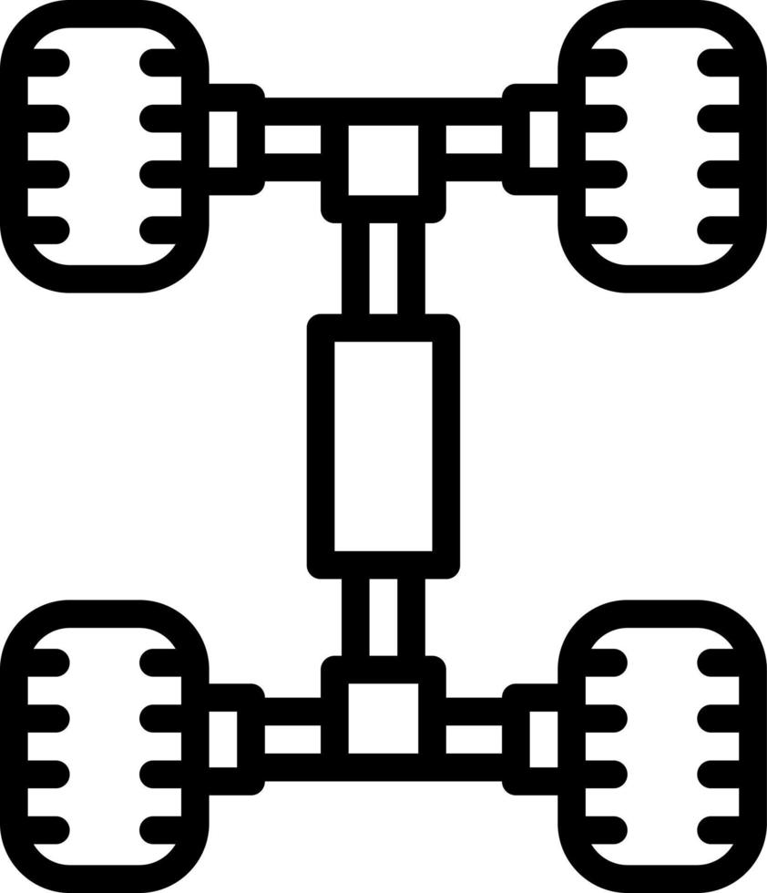 line icon for chassis vector