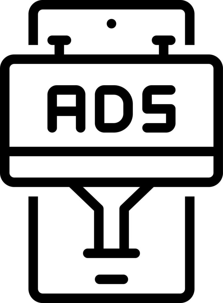 line icon for ad vector