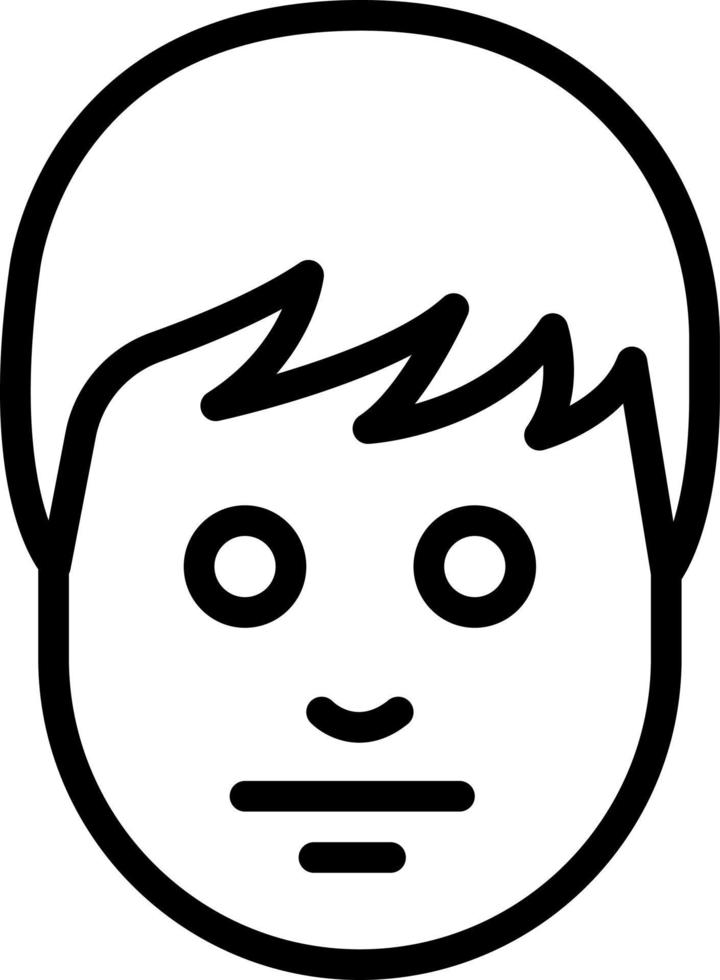line icon for face vector