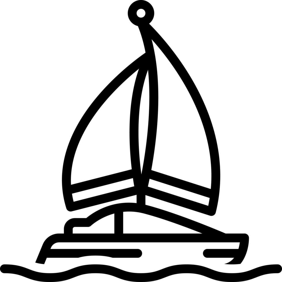 line icon for sail vector