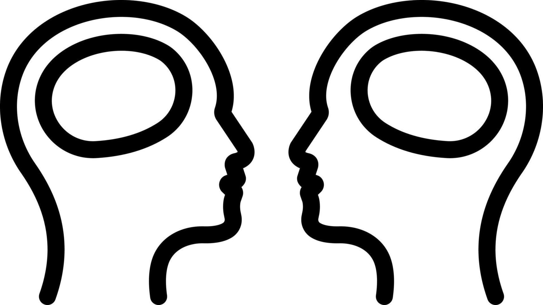line icon for facing vector