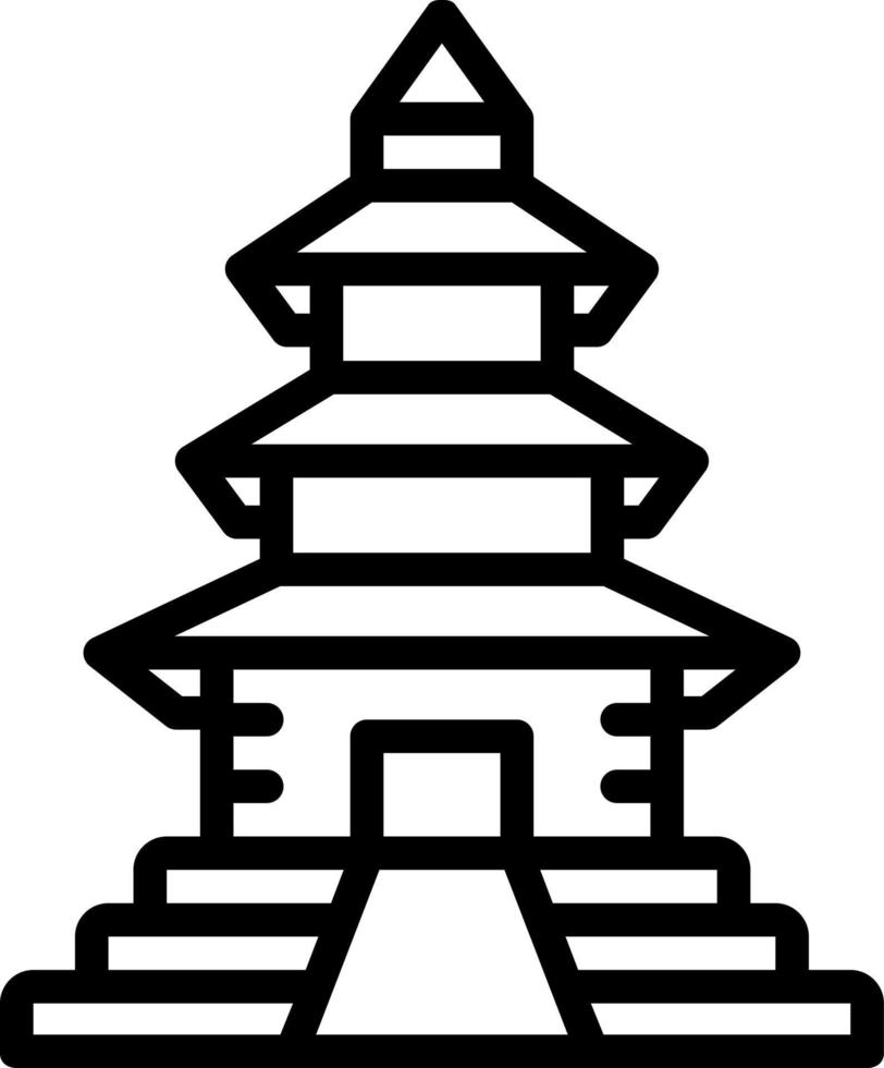 line icon for nepal vector