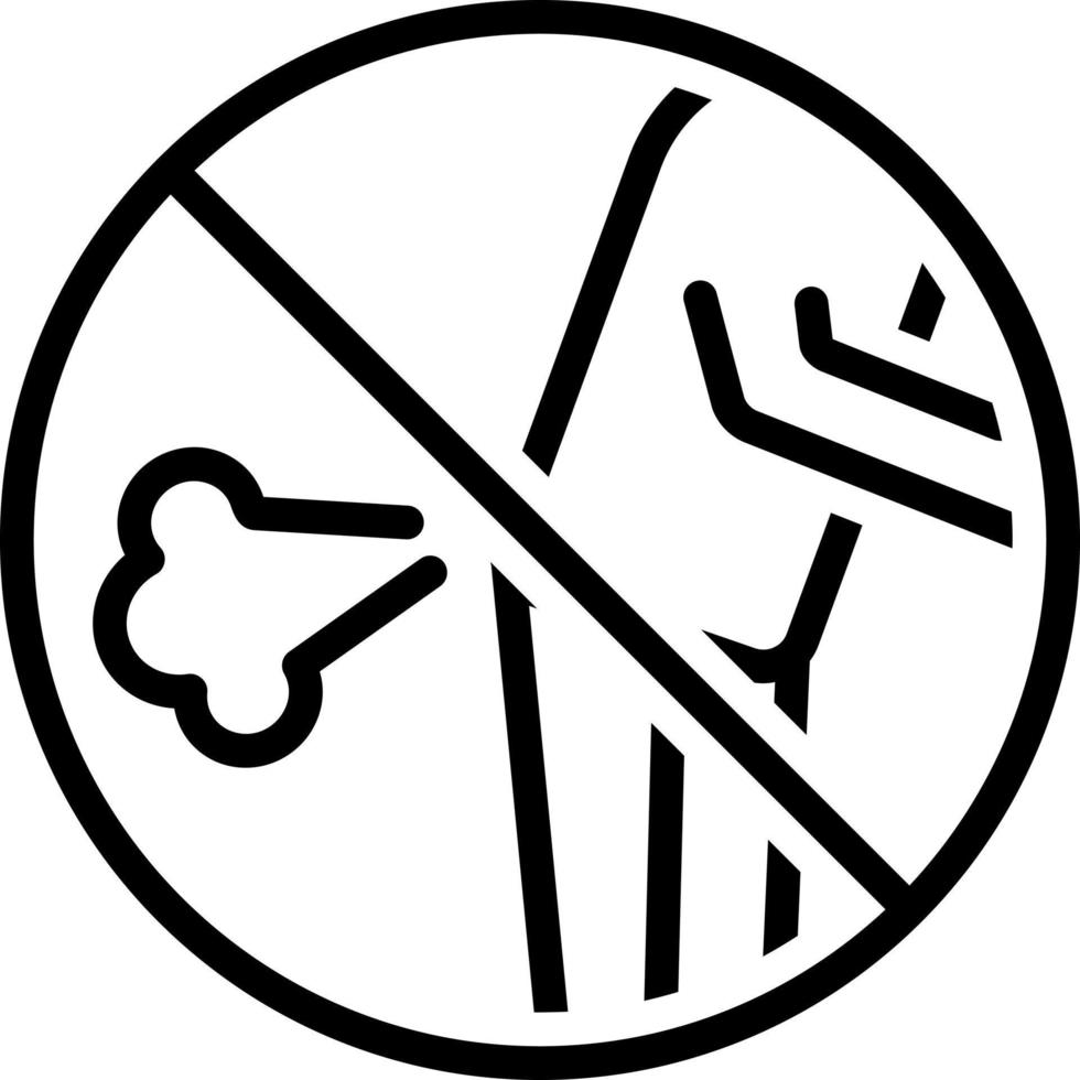 line icon for forbidden vector