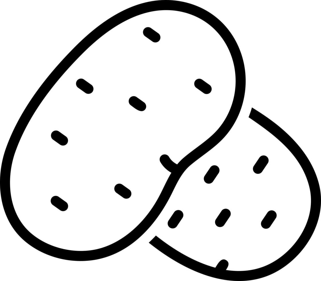 line icon for potato vector