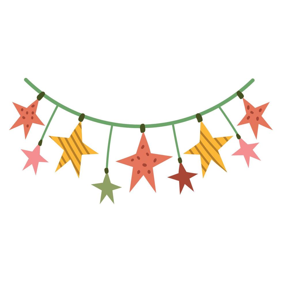 garland with stars vector