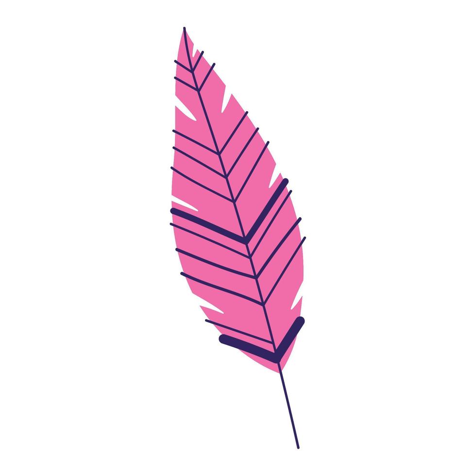 pink feather icon vector