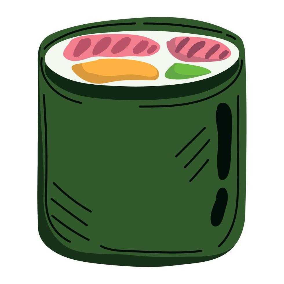 icono de rollo de sushi vector