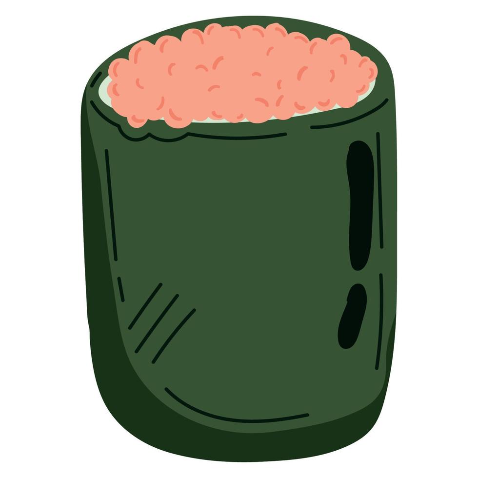 sushi caviar roll vector