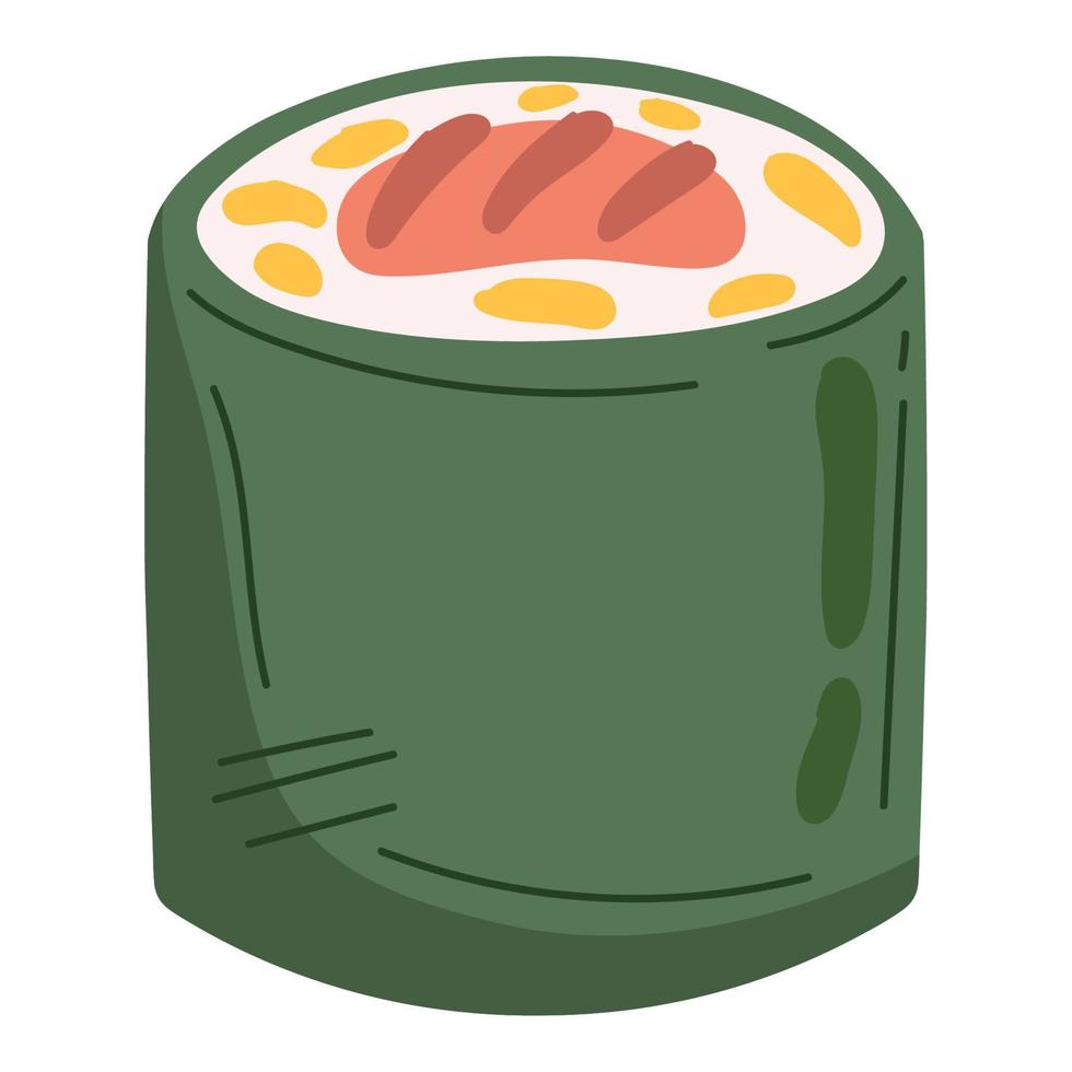 sushi roll fish vector