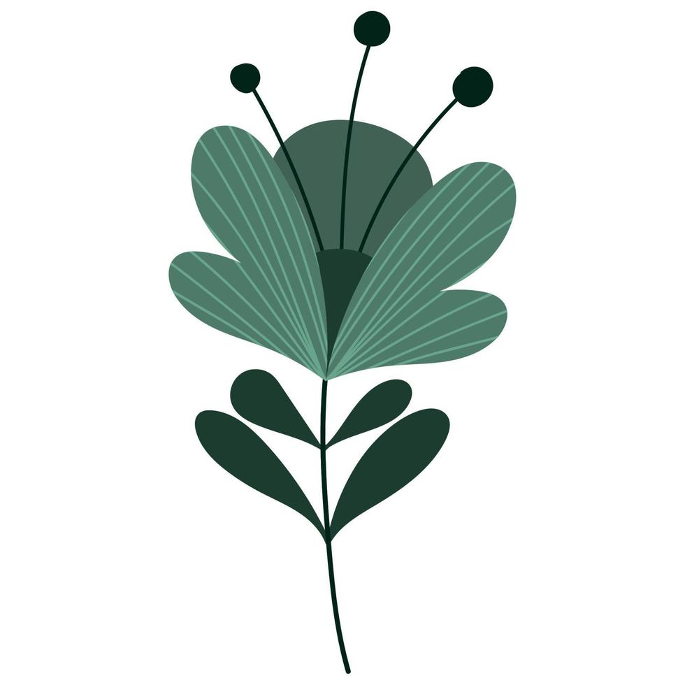 flower and stem icon vector