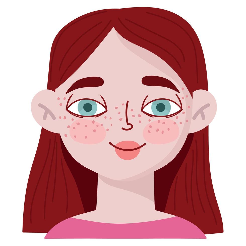 icono de niña de dibujos animados vector