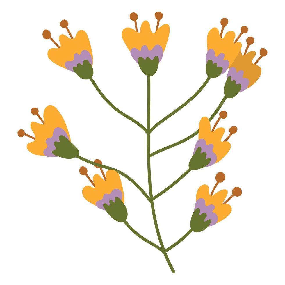 flowers stem icon vector