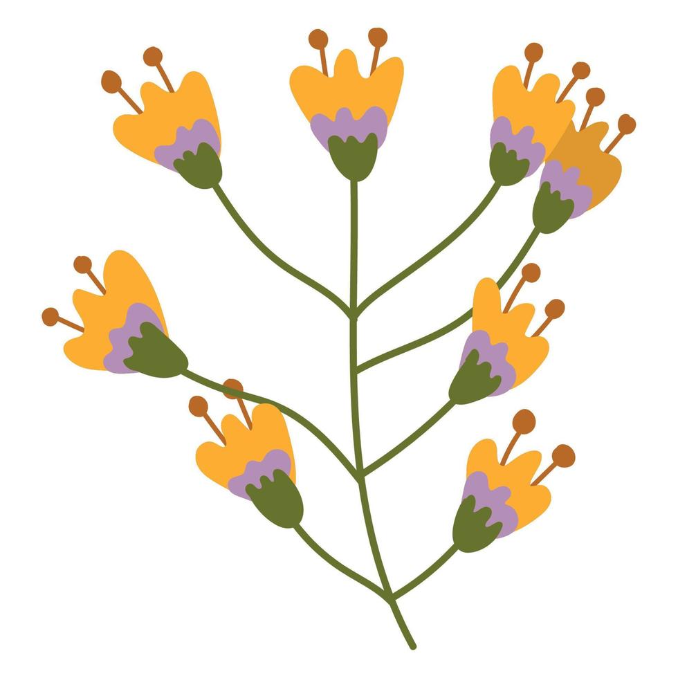 icono de tallo de flores vector