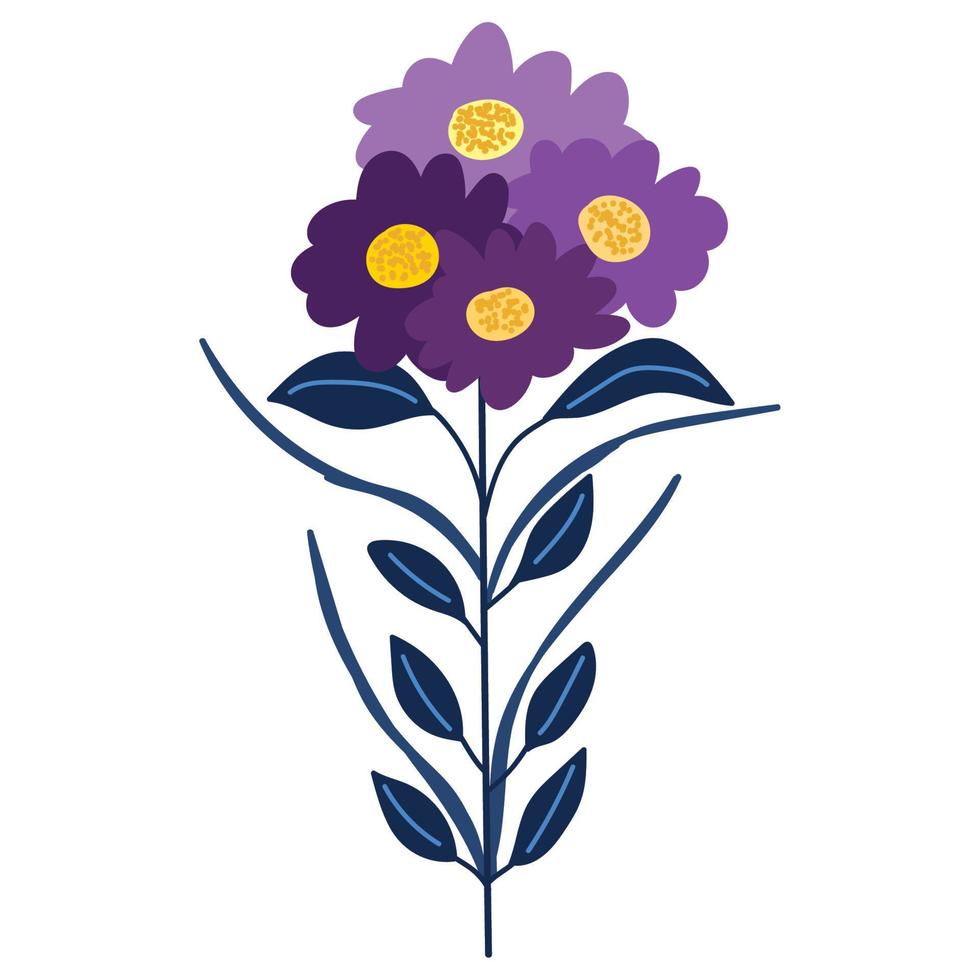 flowers leaf icon vector