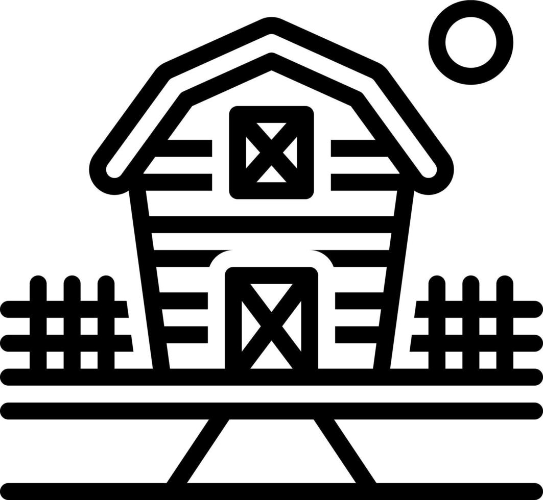 line icon for barn vector