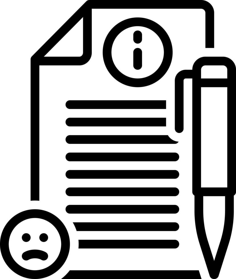 line icon for complaints vector