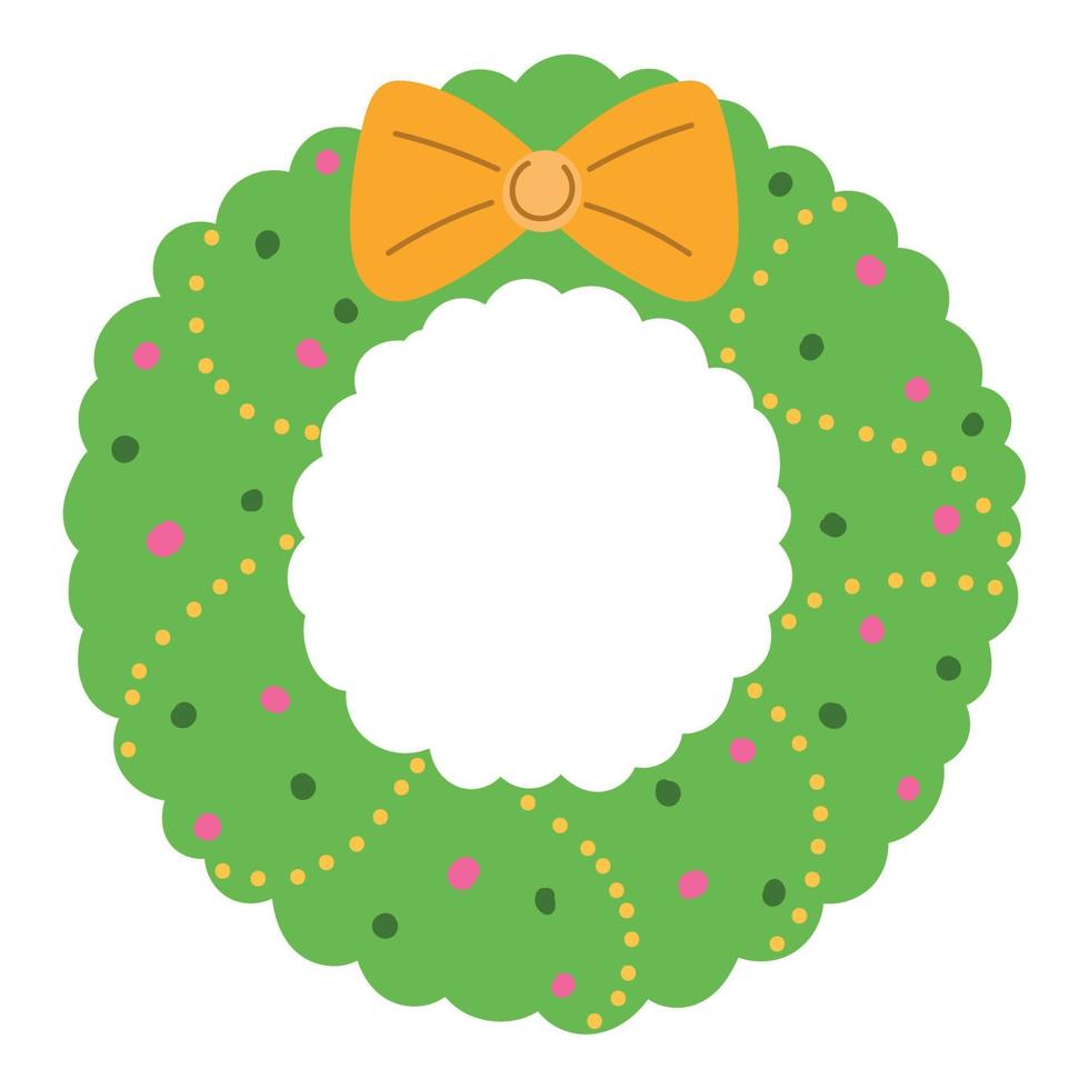 christmas wreath icon vector