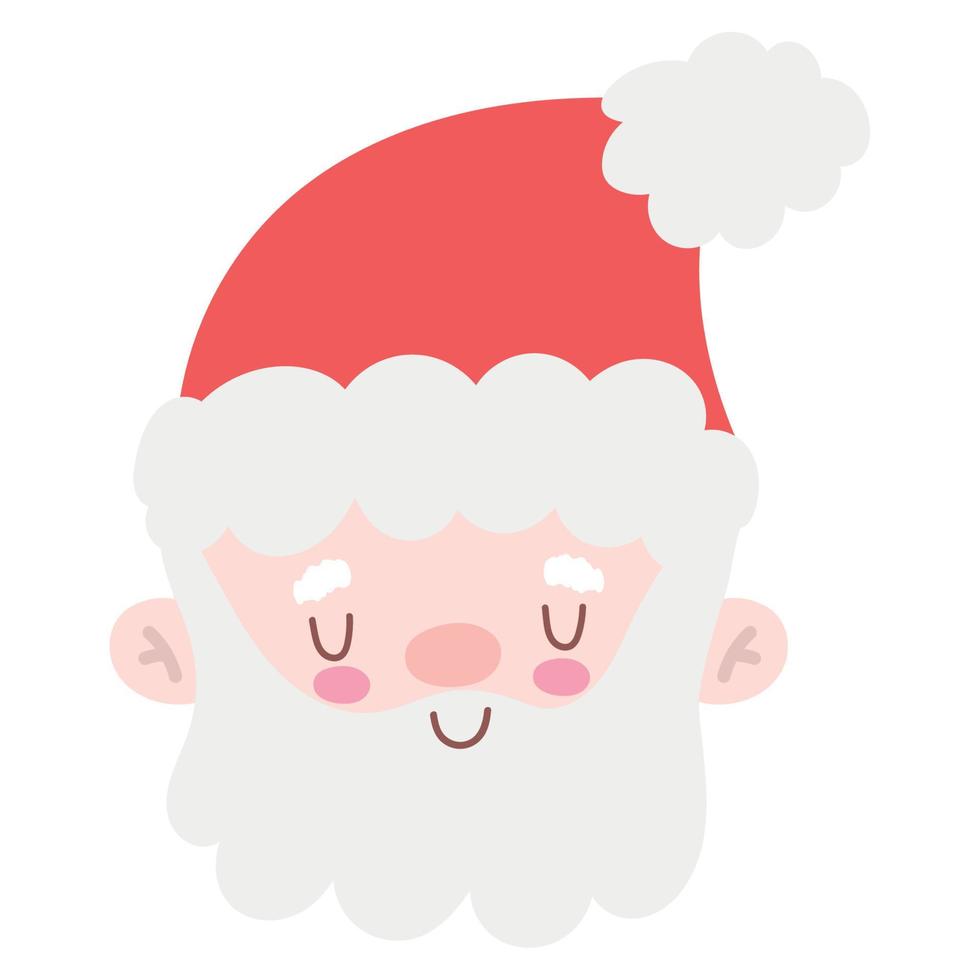 santa claus face vector