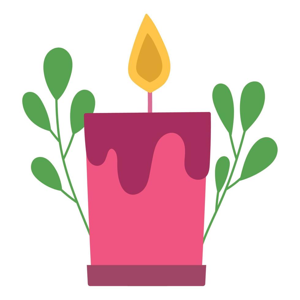christmas candle icon vector