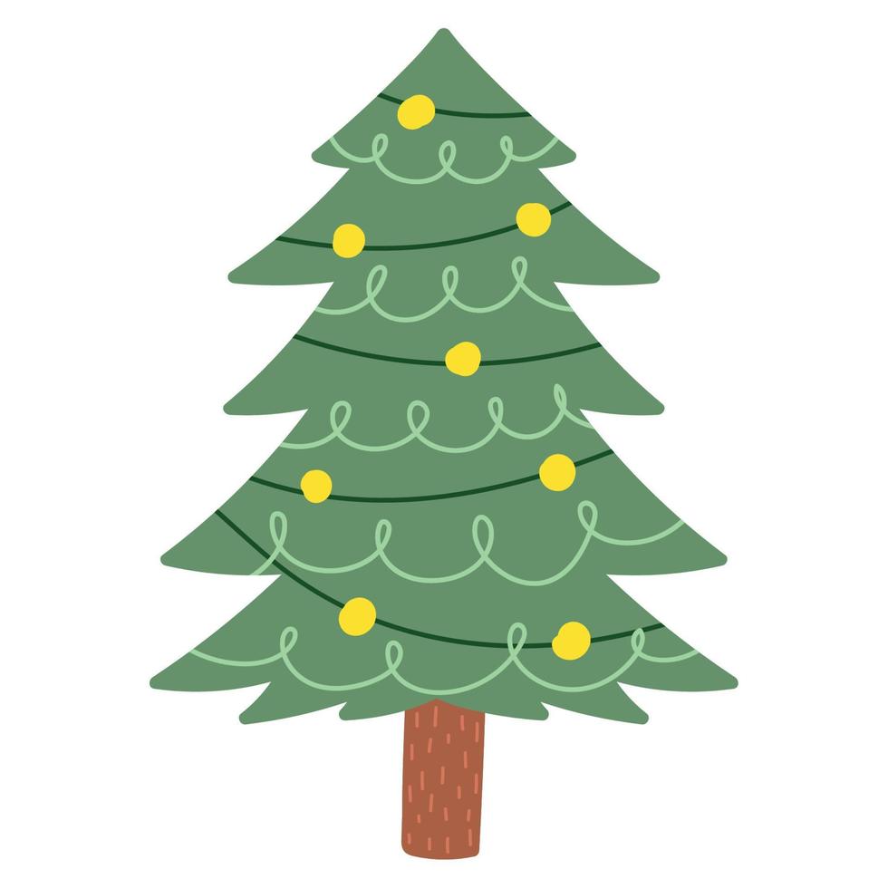 christmas decorative tree vector