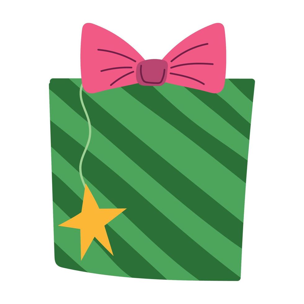 christmas green gift vector